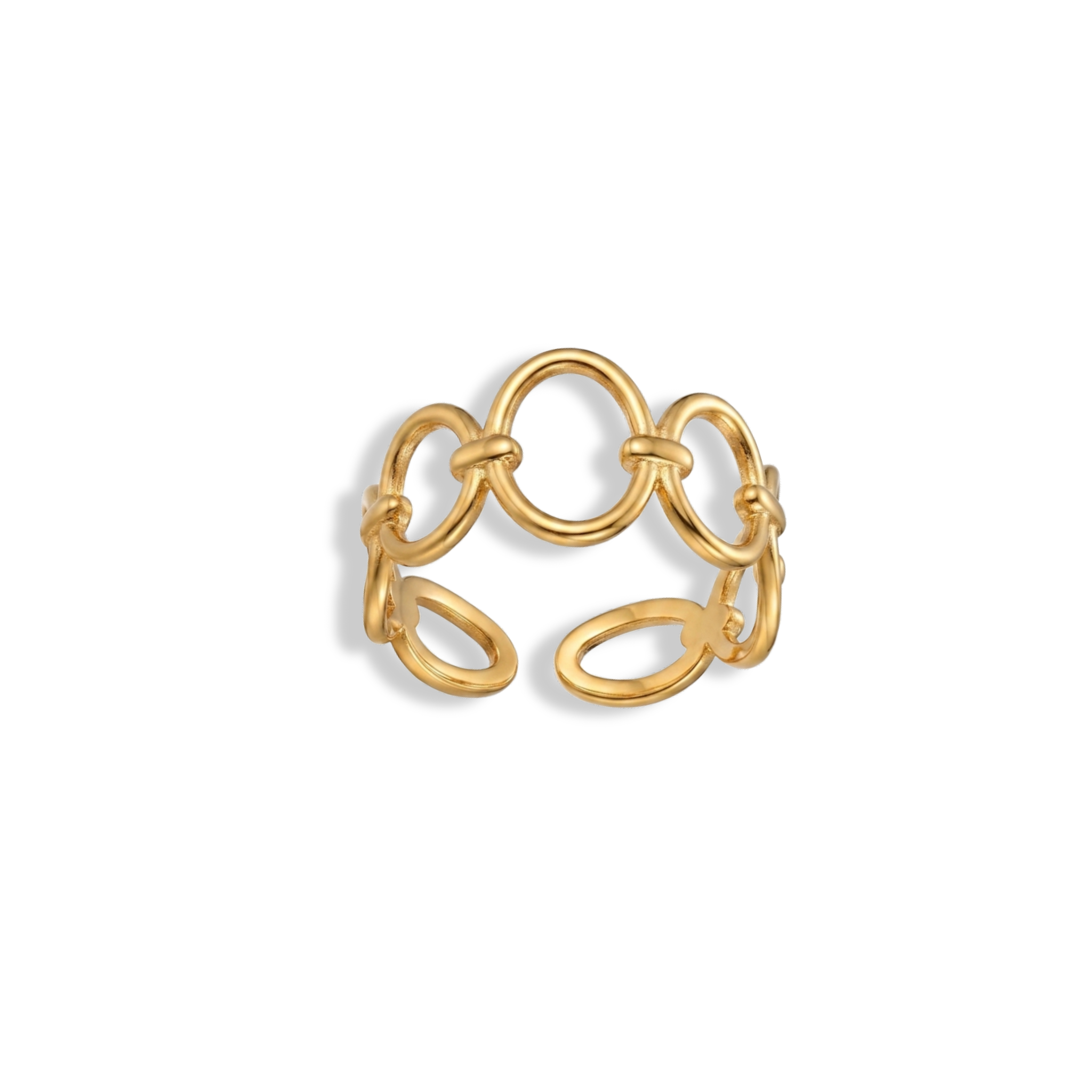 Anillo círculo grandes y pequeños huecos
