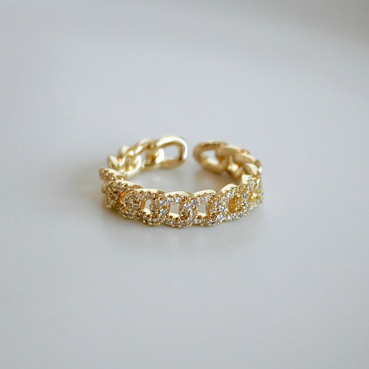 Anillo eslabones brillosos