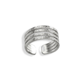 Anillo de líneas plateado