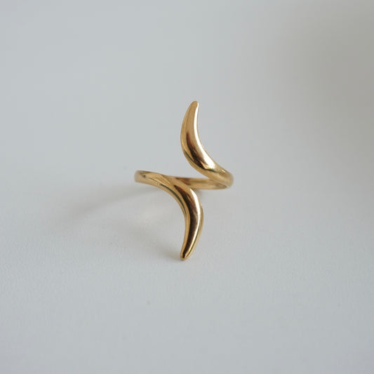 Anillo serpiente cruzado
