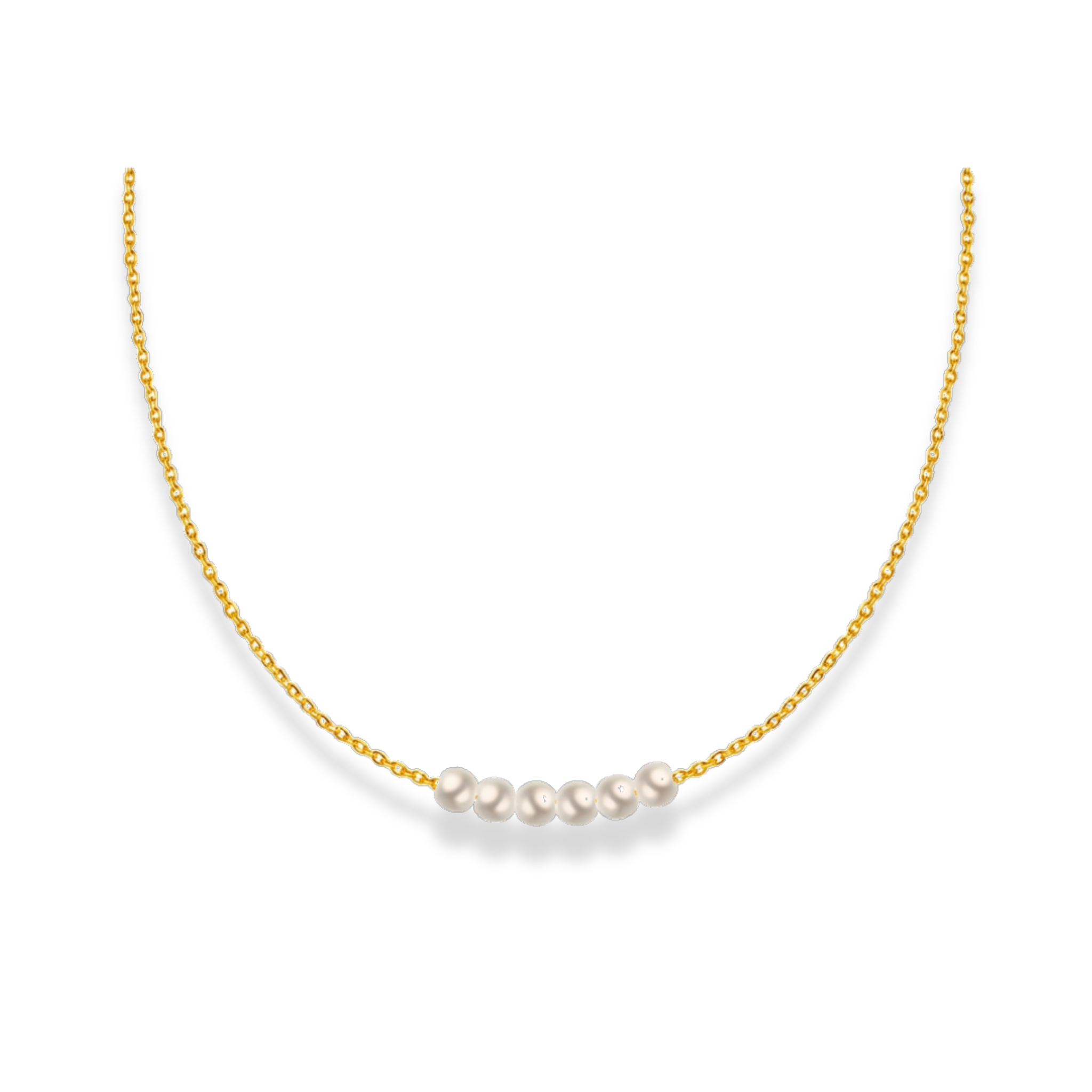 Cadena con seis perlas
