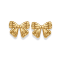 Aretes de moñito con textura
