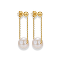 Aretes con perla colgante