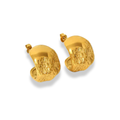 Aretes media bola chunky textura