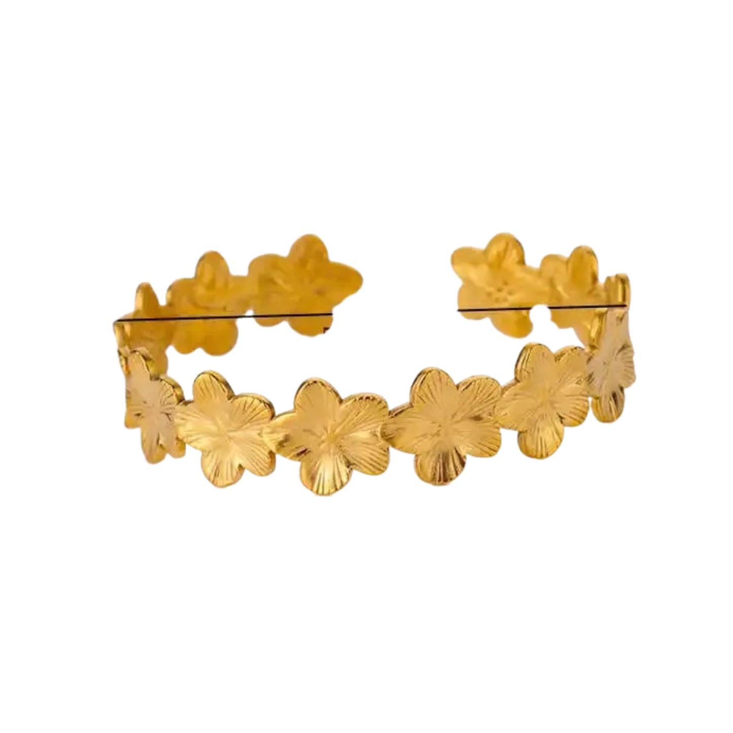 Pulsera rígida de flor tropical