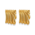 Aretes tipo ala con líneas