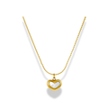 Cadena delgada corazón blanco