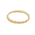 Pulsera rígida con flores y zirconias