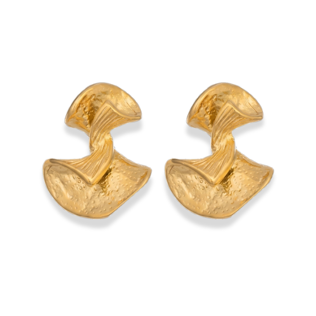 Aretes tipo reloj de arena irregulares