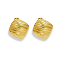 Aretes cuadros con líneas horizontales