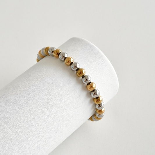 Pulsera bolitas bicolor 8mm