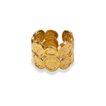 Anillo grueso con textura de círculos