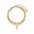 Pulsera doble con zirconia