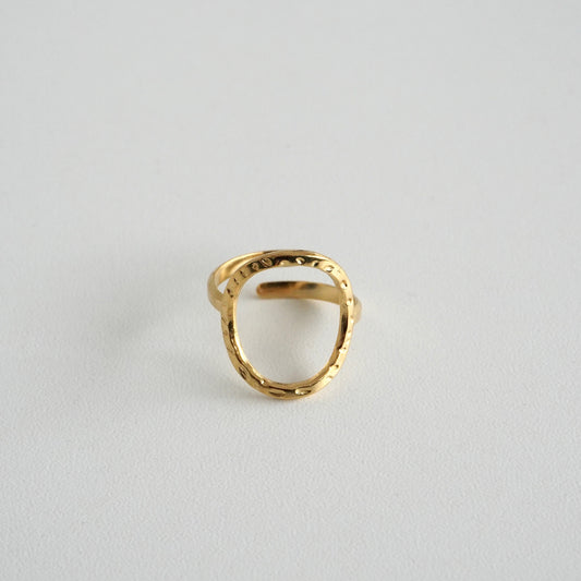 Anillo círculo texturizado