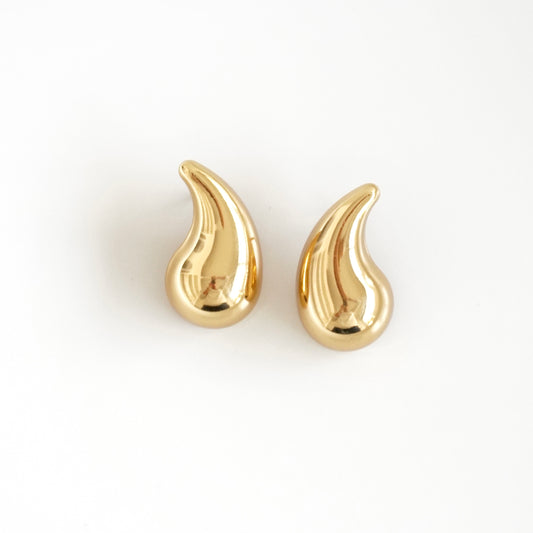 Aretes gotas curvas