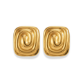Aretes cuadrados con textura dentro