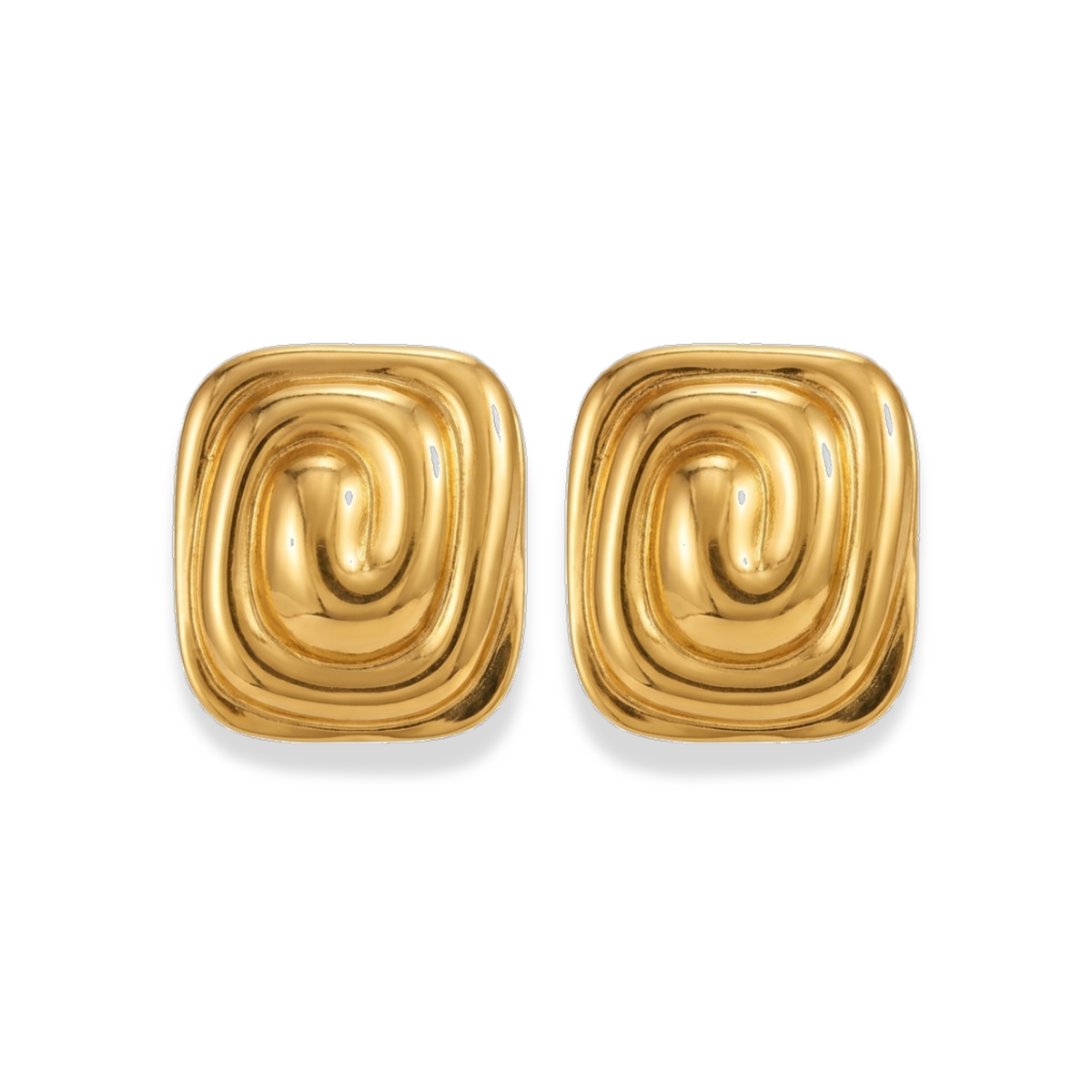 Aretes cuadrados con textura dentro
