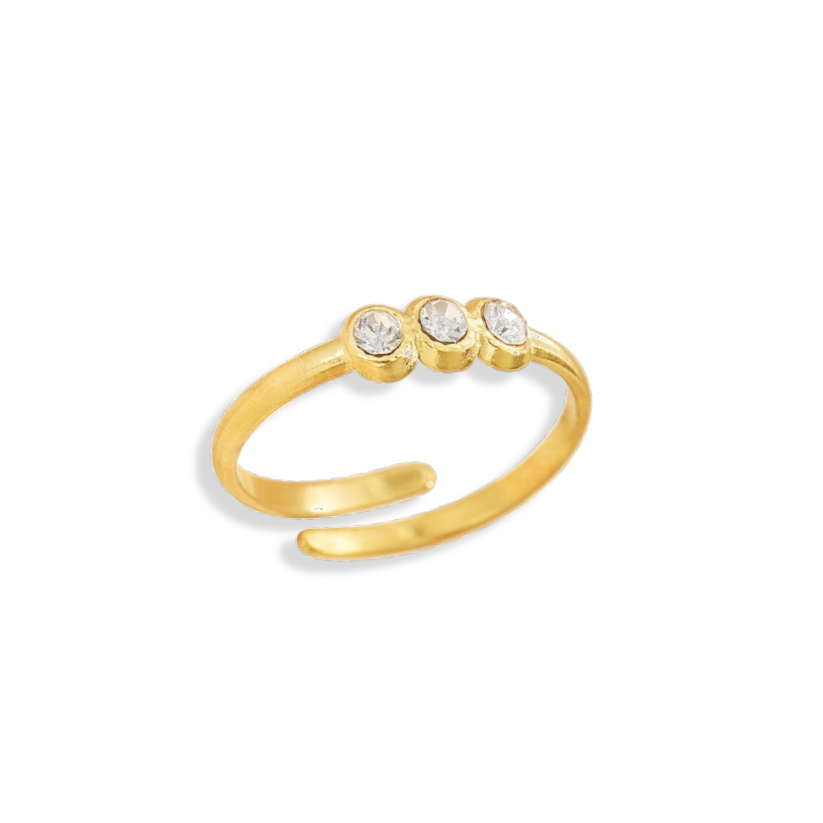 Anillo con tres zirconias