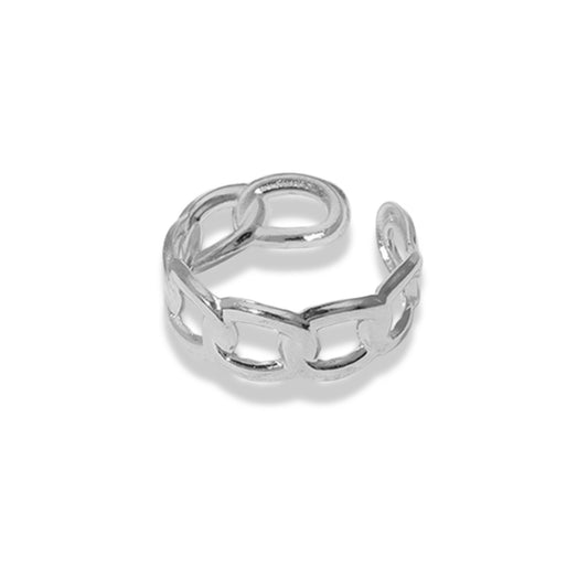Anillo eslabones plateado