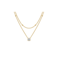 Set de cadena con zirconia redonda