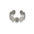 Anillo de óvalos plateado