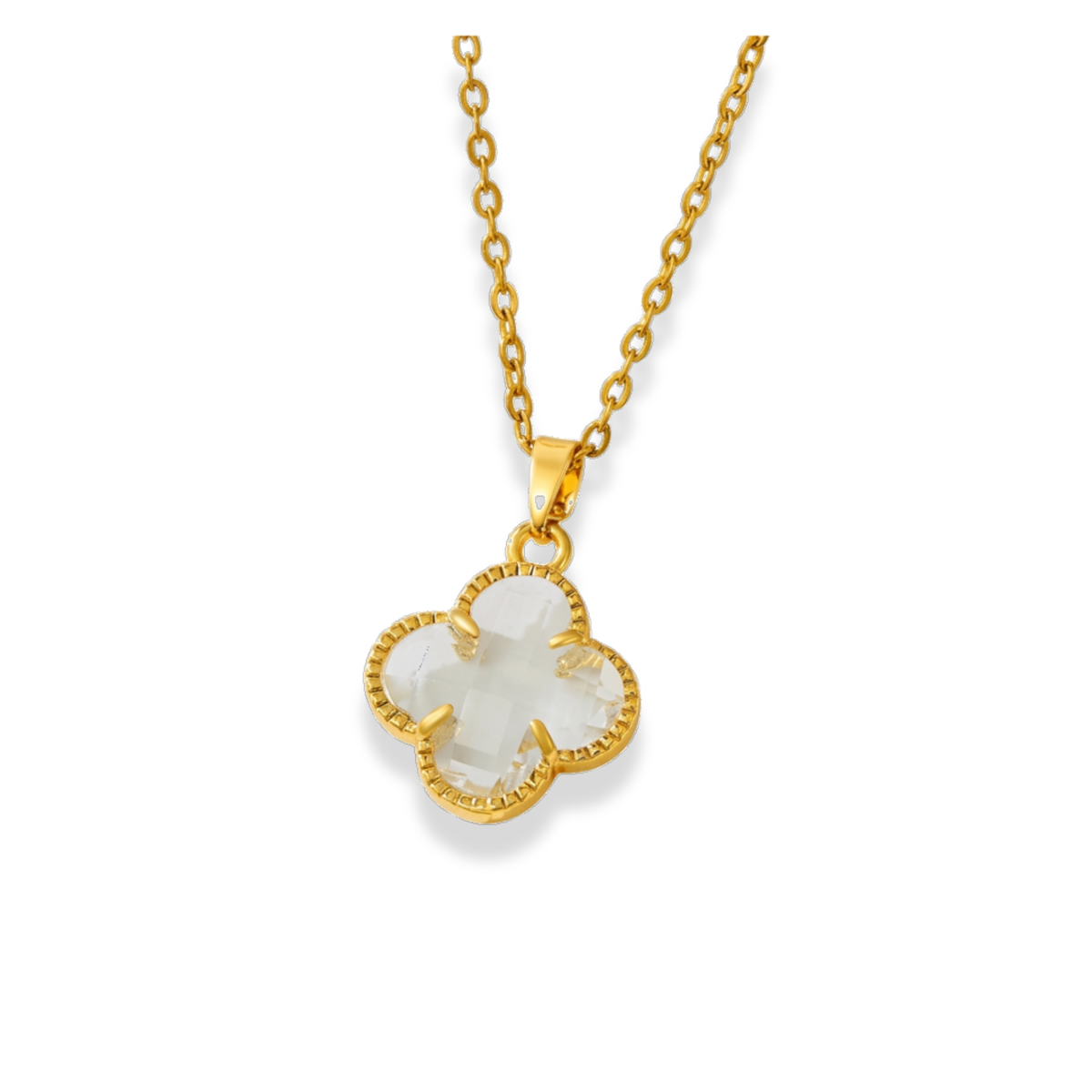 Cadena tipo van cleef blanca