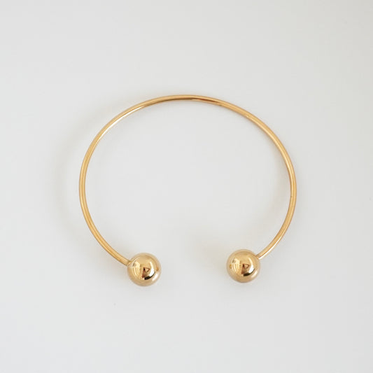 Pulsera rígida abierta bolitas