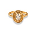Anillo óvalo y zirconia