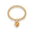 Pulsera de eslabones corazón chunky