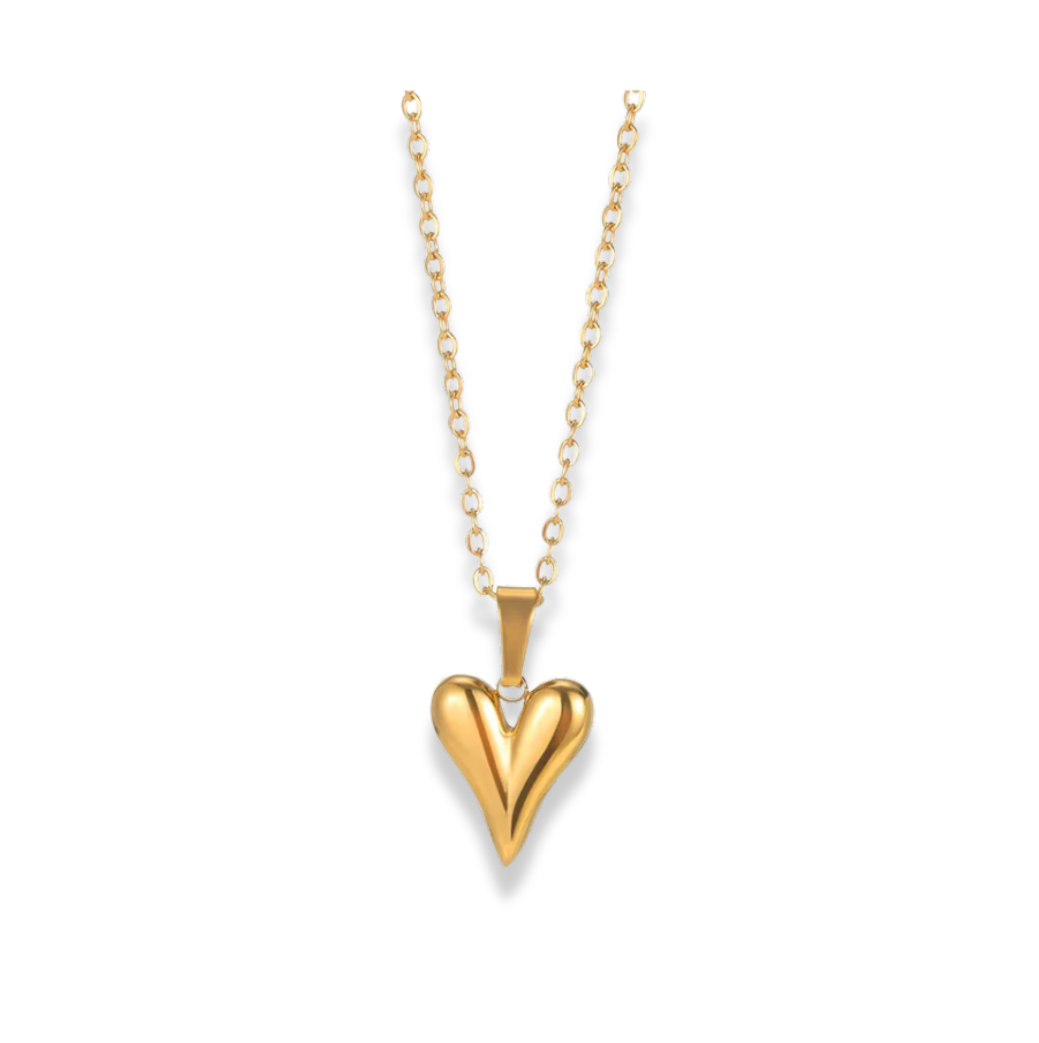 Cadena dije de corazón alargado