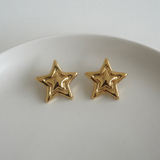 Aretes de estrella chunky
