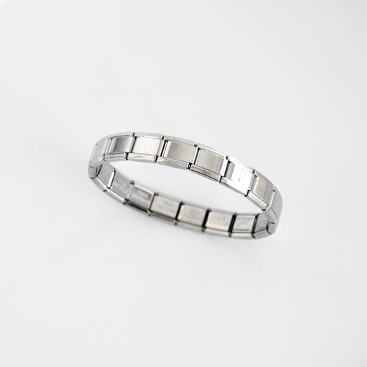 Pulsera italiana básica plateada