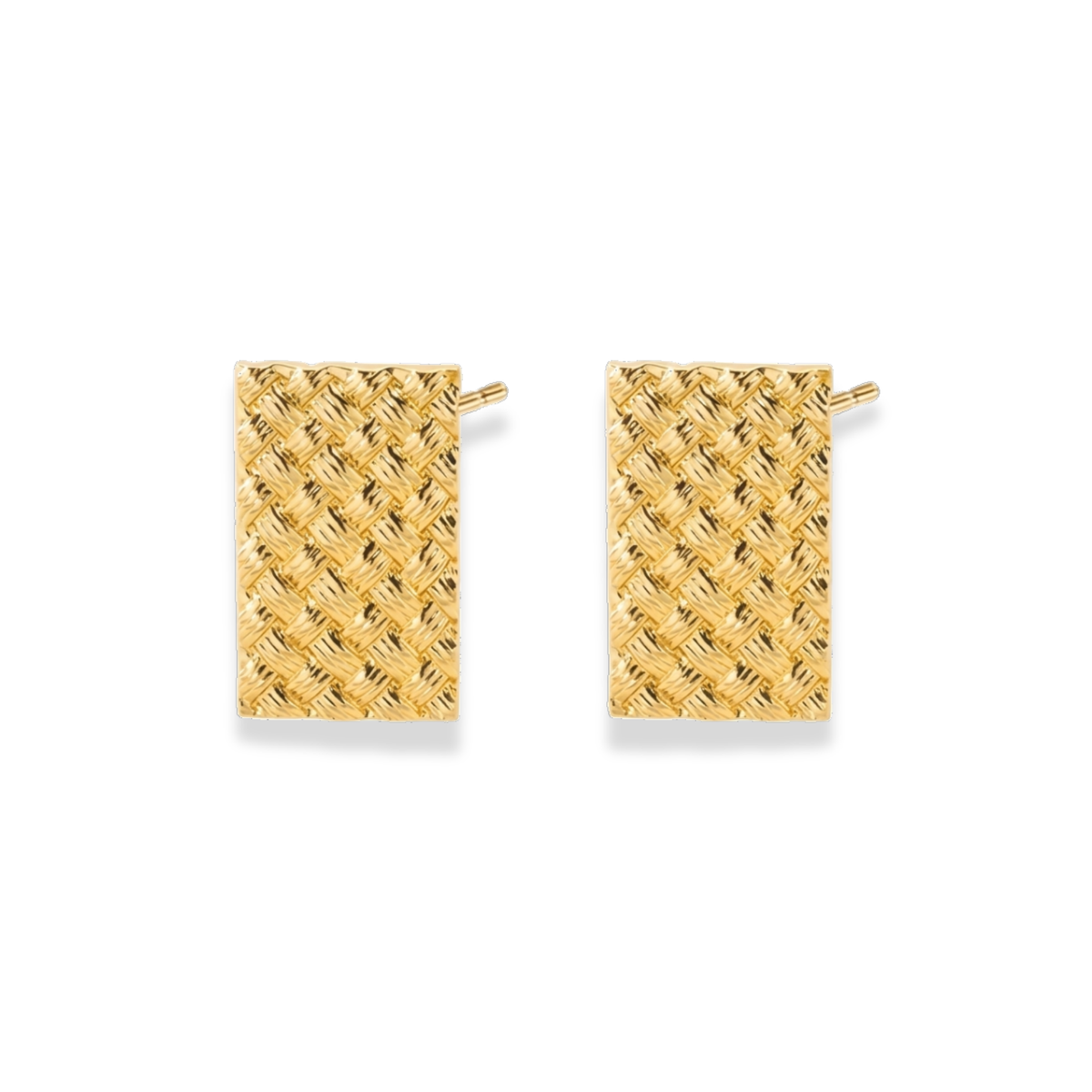 Aretes de rectangulares tipo trenzado