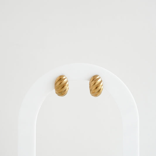 Aretes mini textura croissant