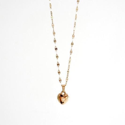 Cadena dije de corazon pequeño chunky