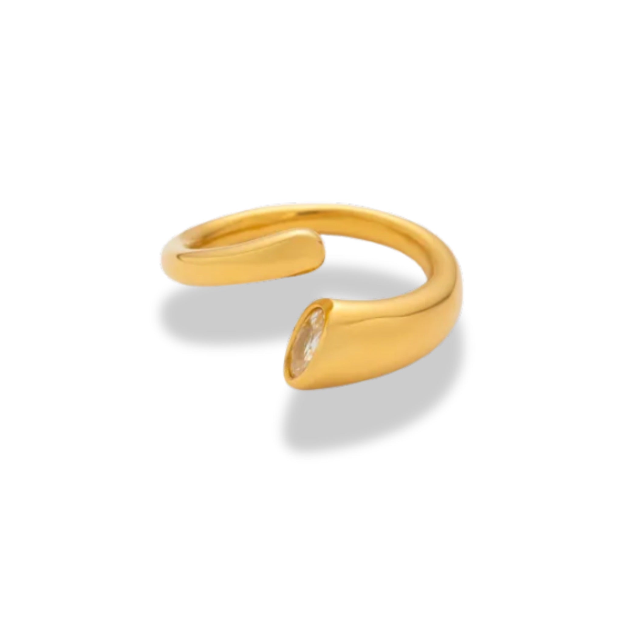 Anillo abierto con zirconia