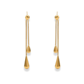 Aretes elegantes de gota elegante dorado