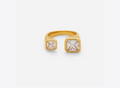 Anillo abierto chunky zirconias