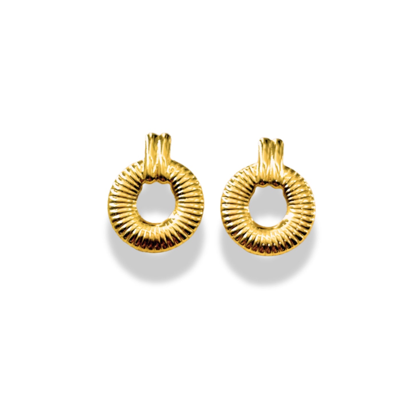 Aretes colgantes círculos con líneas