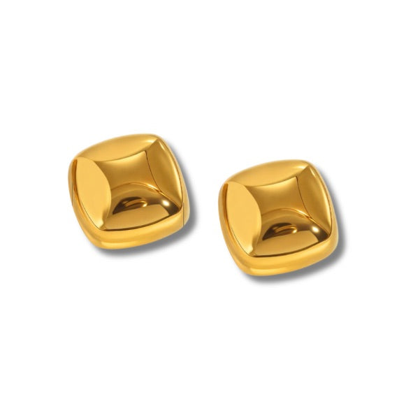 Aretes cuadrados versátiles lisos