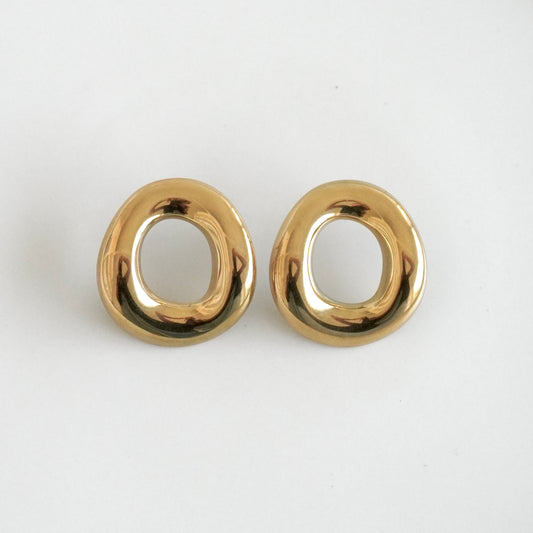 Aretes chuncky círculo hueco