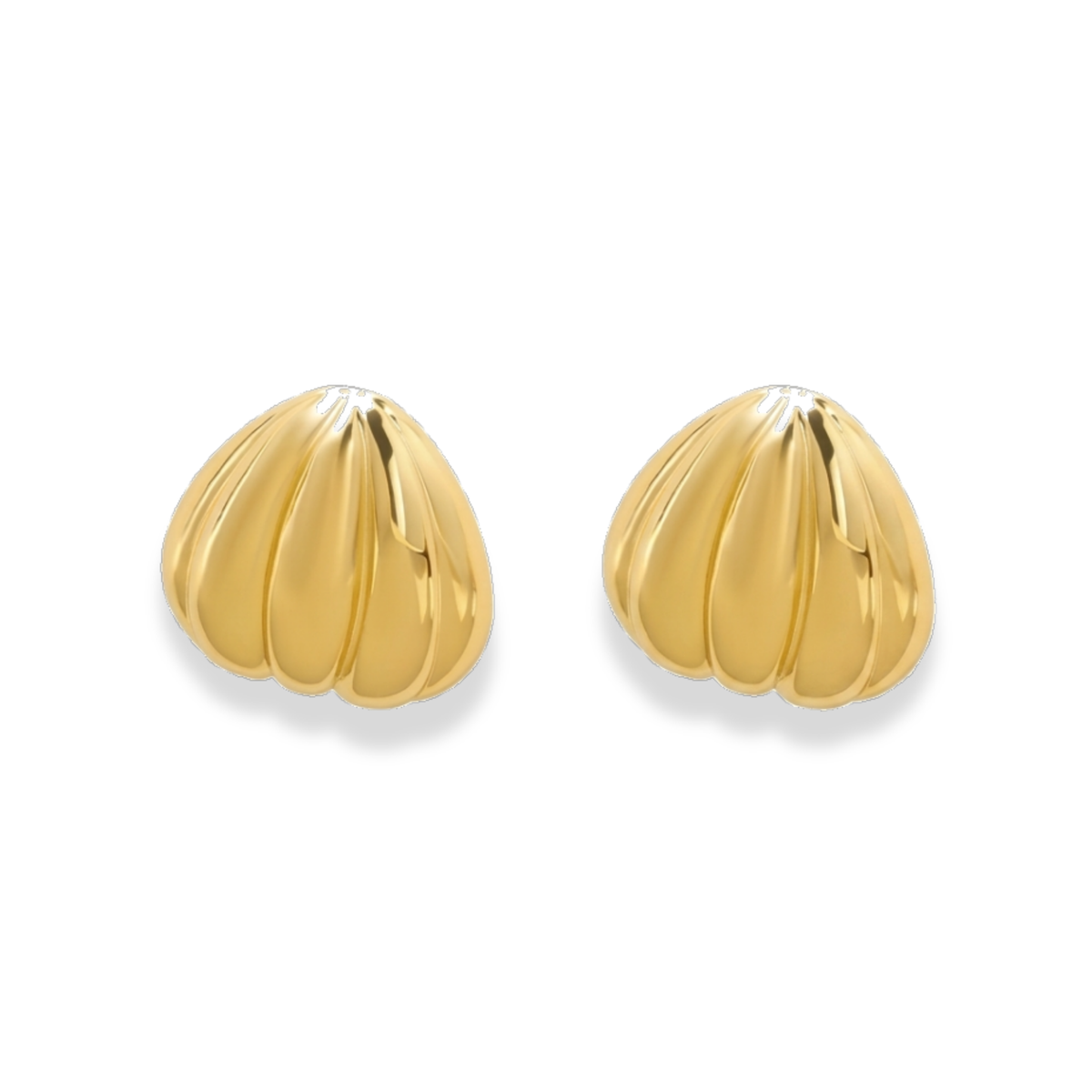 Aretes tipo concha chunky