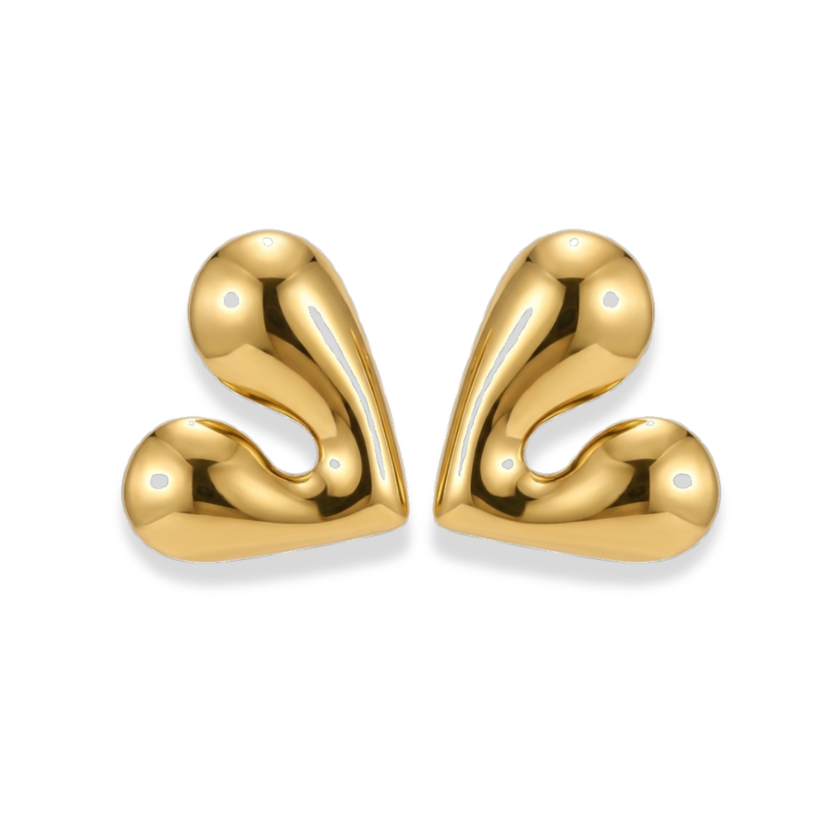 Aretes de corazón irregulares