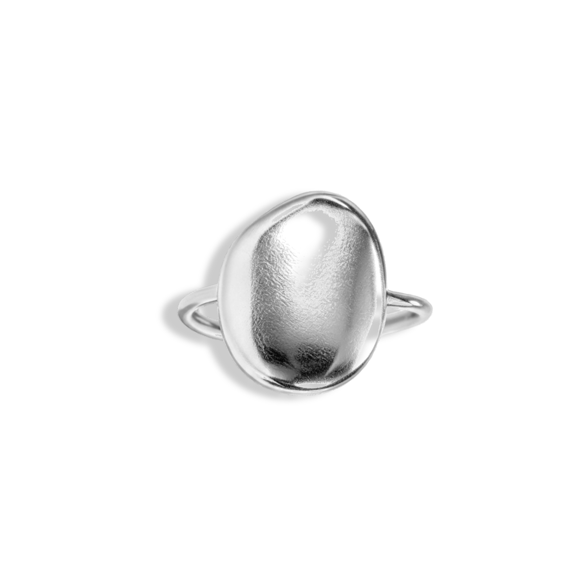 Anillo tipo bola plateado