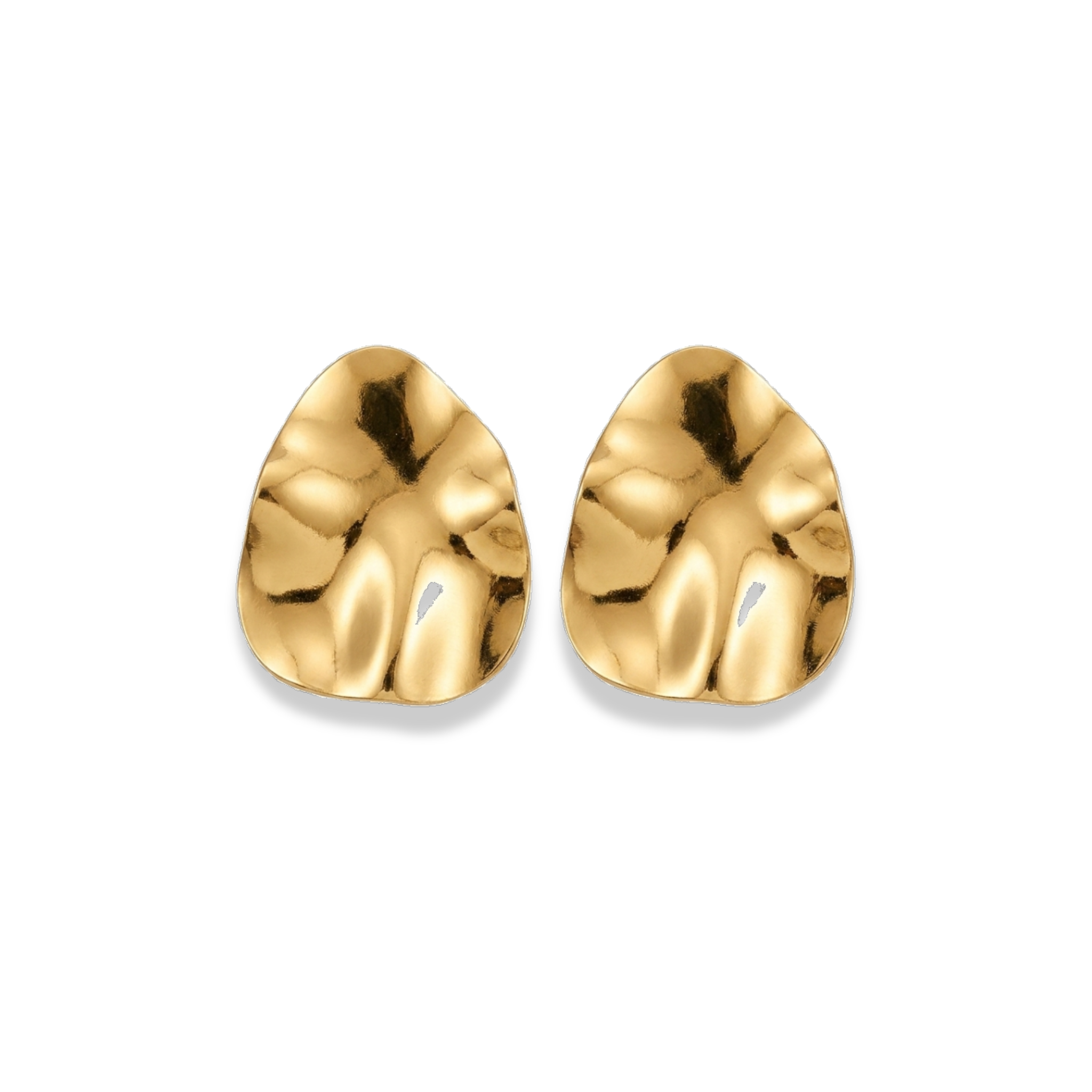 Aretes en forma de gota grande con textura