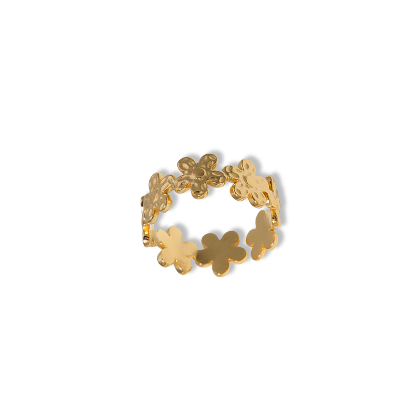 Anillo de flores con textura