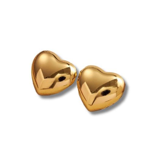 Aretes de corazón lisos