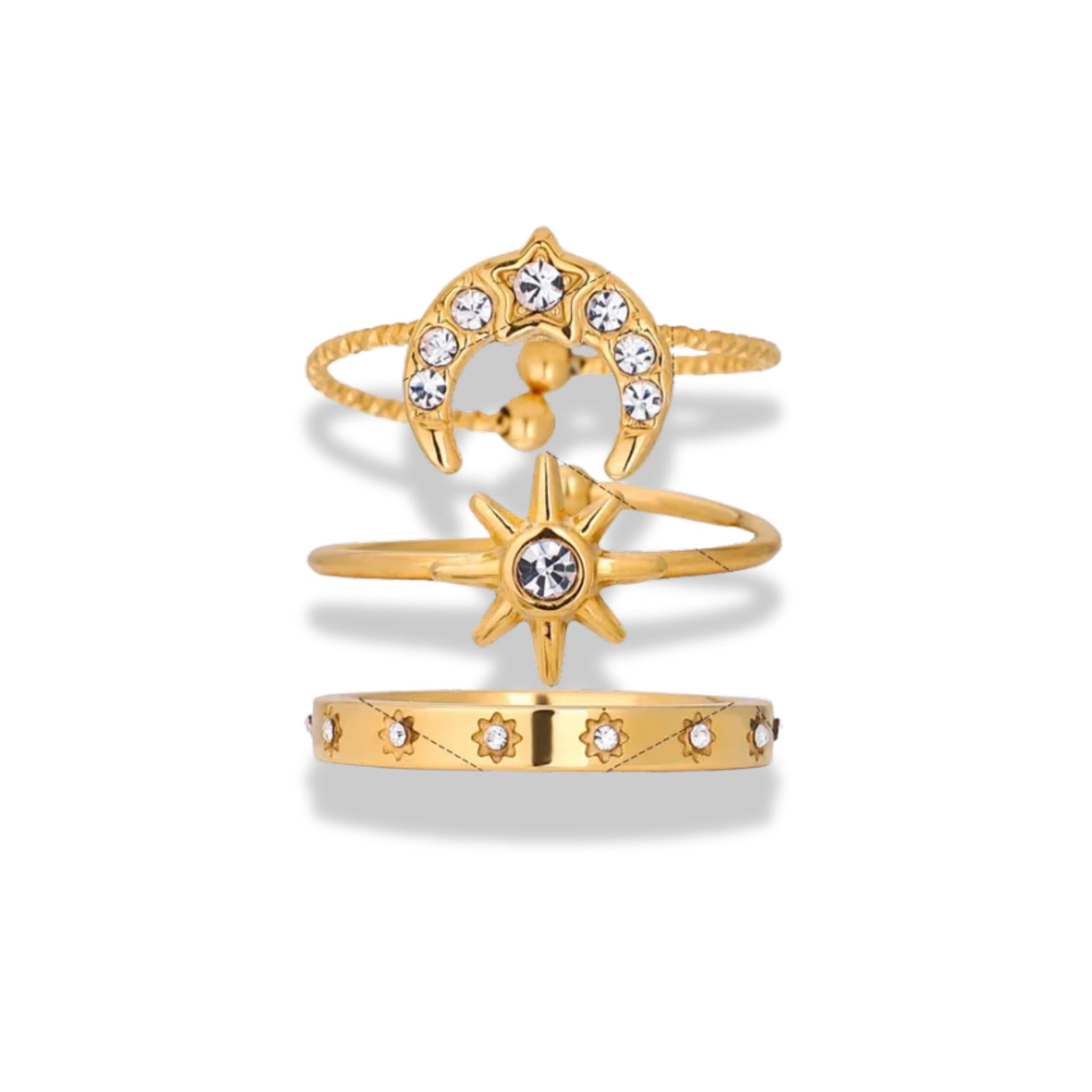 Set de 3 anillos