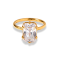 Anillo estilo compromiso cuadrado