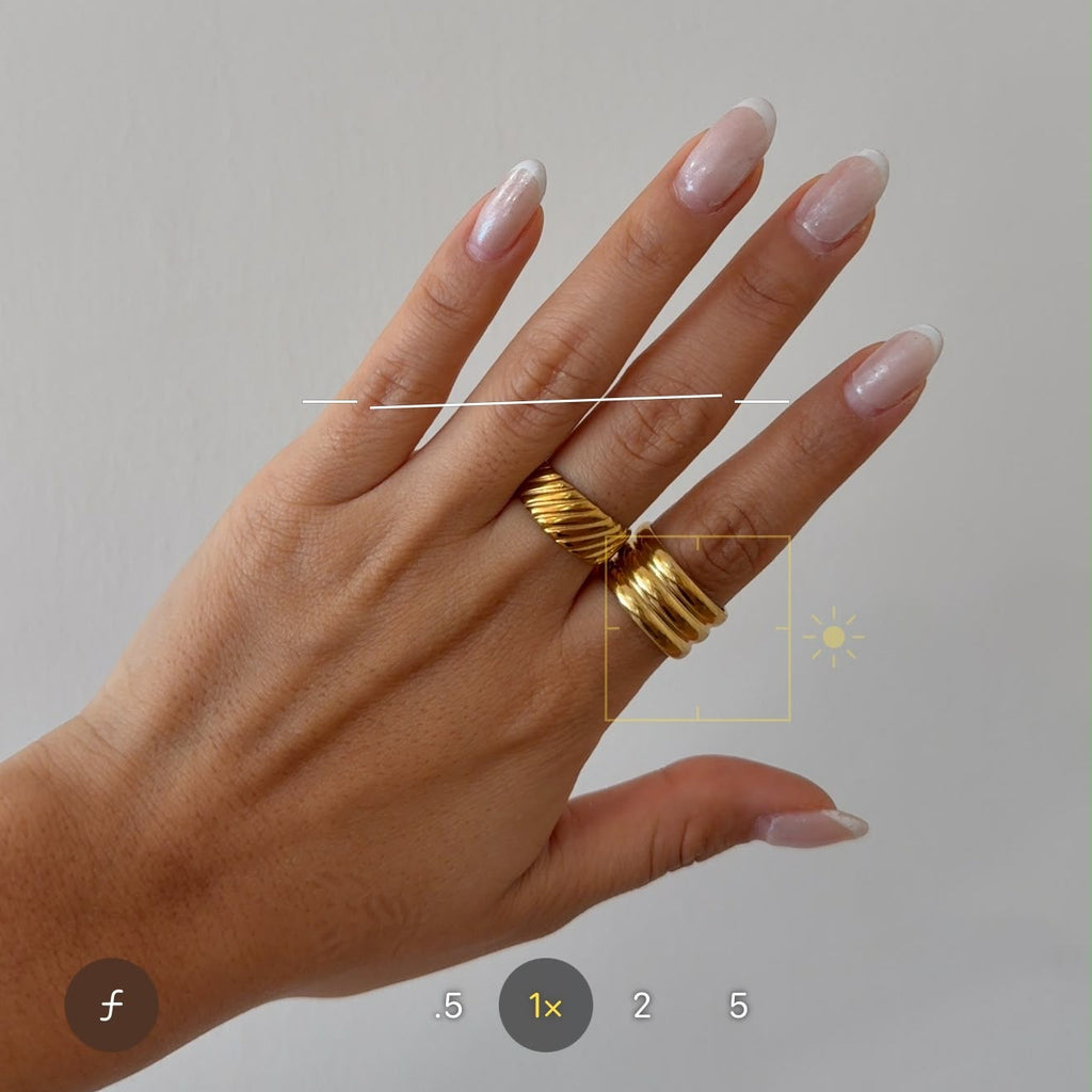 Anillo triple línea chunky